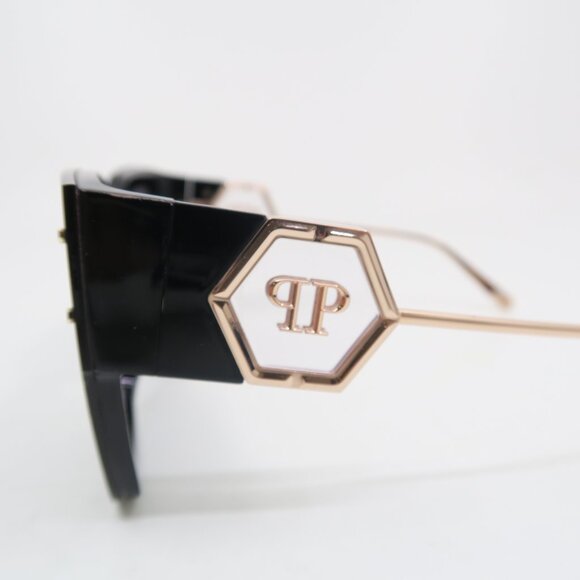 PHILIPP PLEIN Plein Rose Venus SPP041 Col. 0Z42 Black Oversized New Sunglasses.